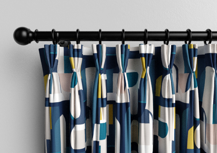 Archways, Navy - Made to Measure Curtains - Image 11
